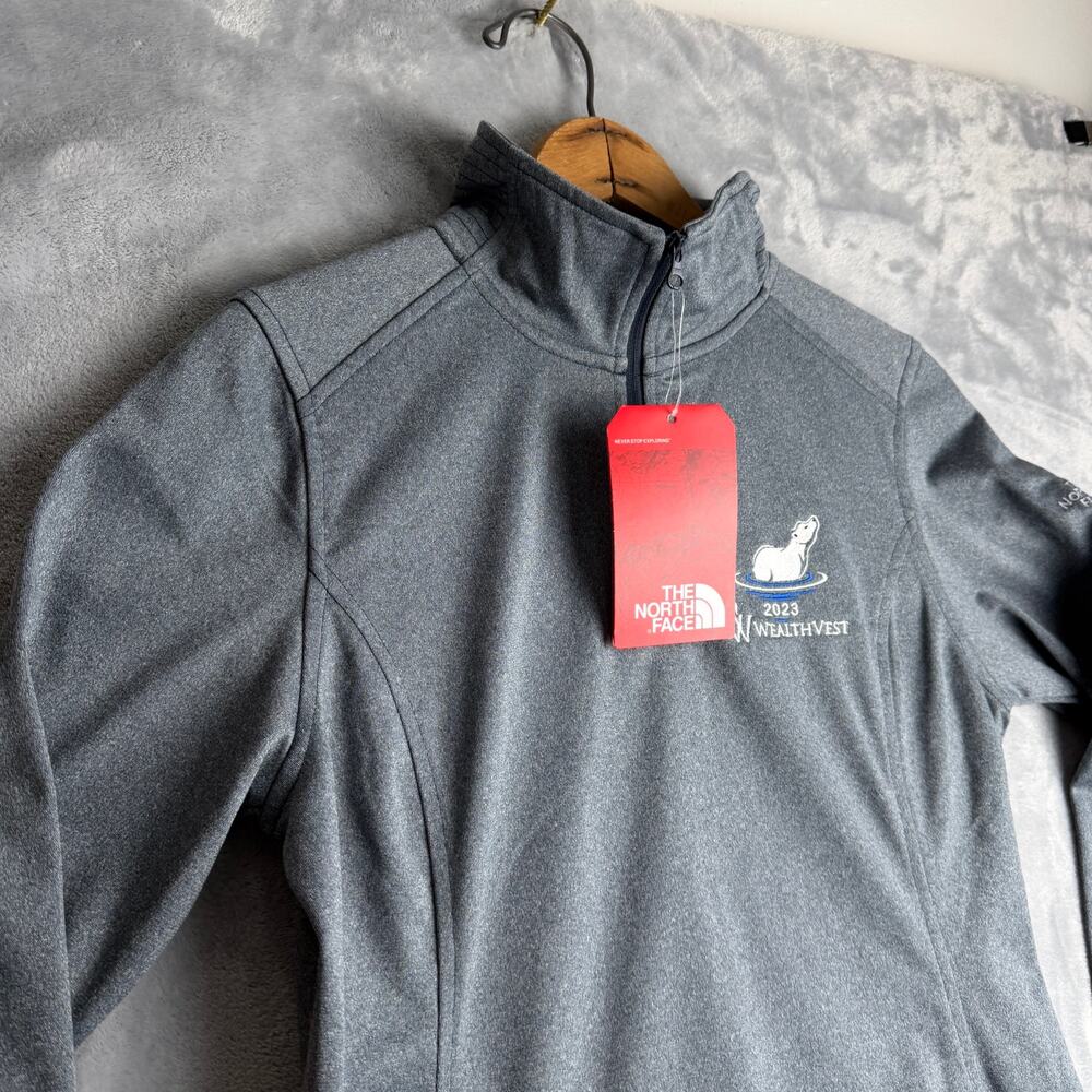 THE NORTH FACE TECH 1/4 FLEECE ASPHALT GRAY HEATHER WOMENS SIZE Small
